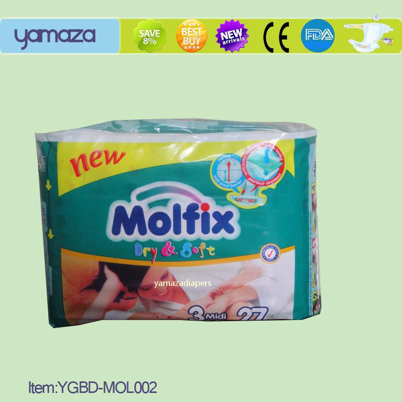 Molfix baby diapers;small 33/27/24 pcs per bag